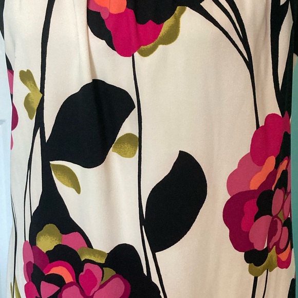 AGB Dress- Floral Sleeveless Dress - Black and Pink - Picture 9 of 16